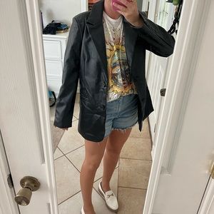 Rebecca Minkoff Black Leather Blazer